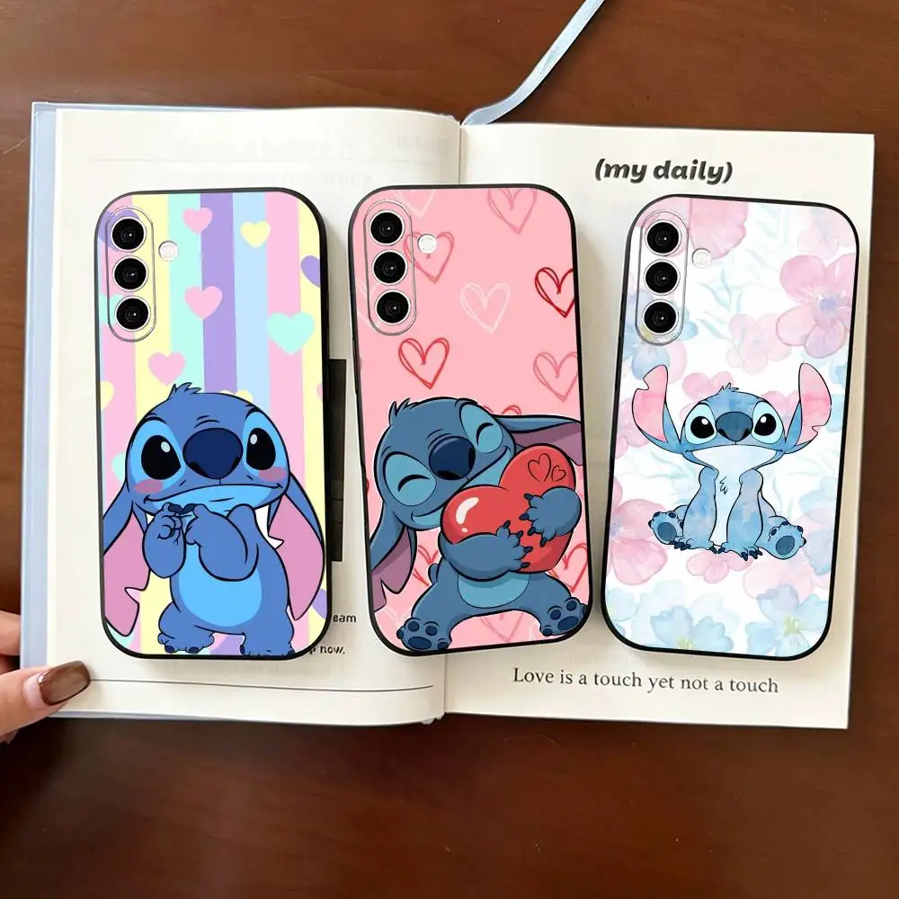 Cartoon S-Stitchs Top Selling  Phone Case For Samsung Galaxy A73,A72,A71,A70,A53,A52,A51,Others Soft Black Cover