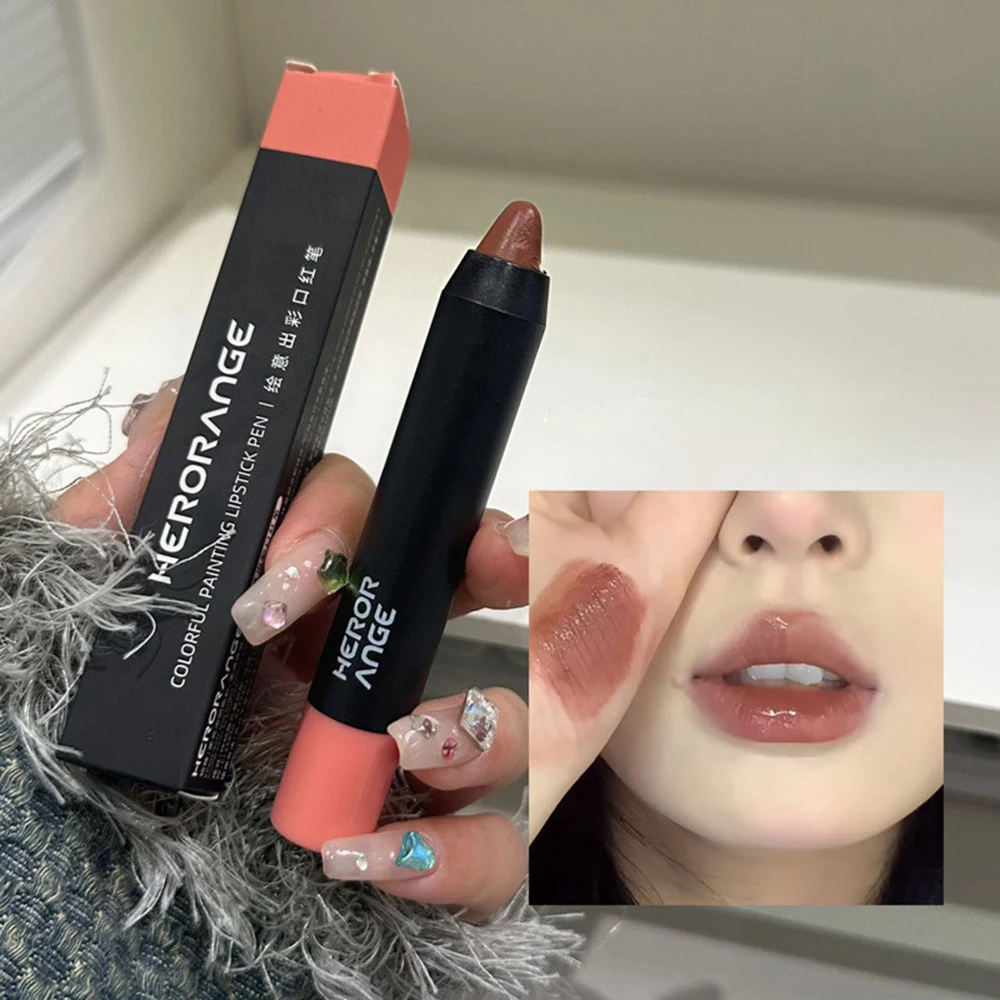 HERORANGE ลิปสติกปากกาให้ความชุ่มชื้น Long-Lasting Outline Lip Line Matte Matte Lip Liner