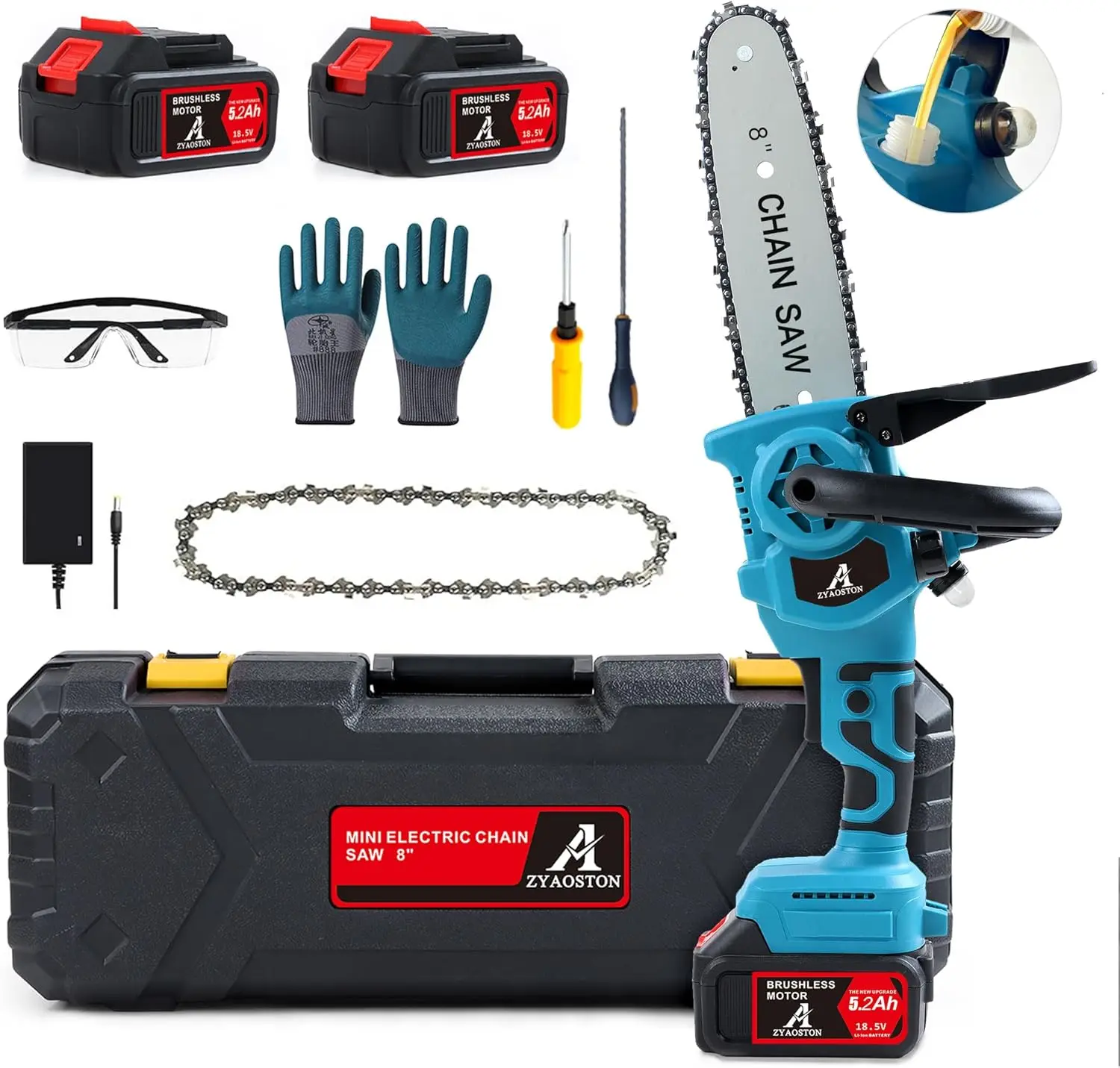 

8 Inch Cordless Electric Chain Saw, presents the ultimate solution for all your cutting needs with our high-performance 8 Inch C