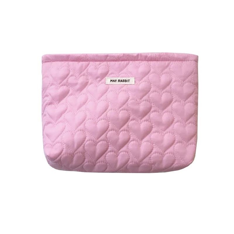 Large Capacity Travel Toiletries Storage Bag Organizer Cotton Love Cosmetic Bag Makeup Bag Clutch Make Up Pouch Portable