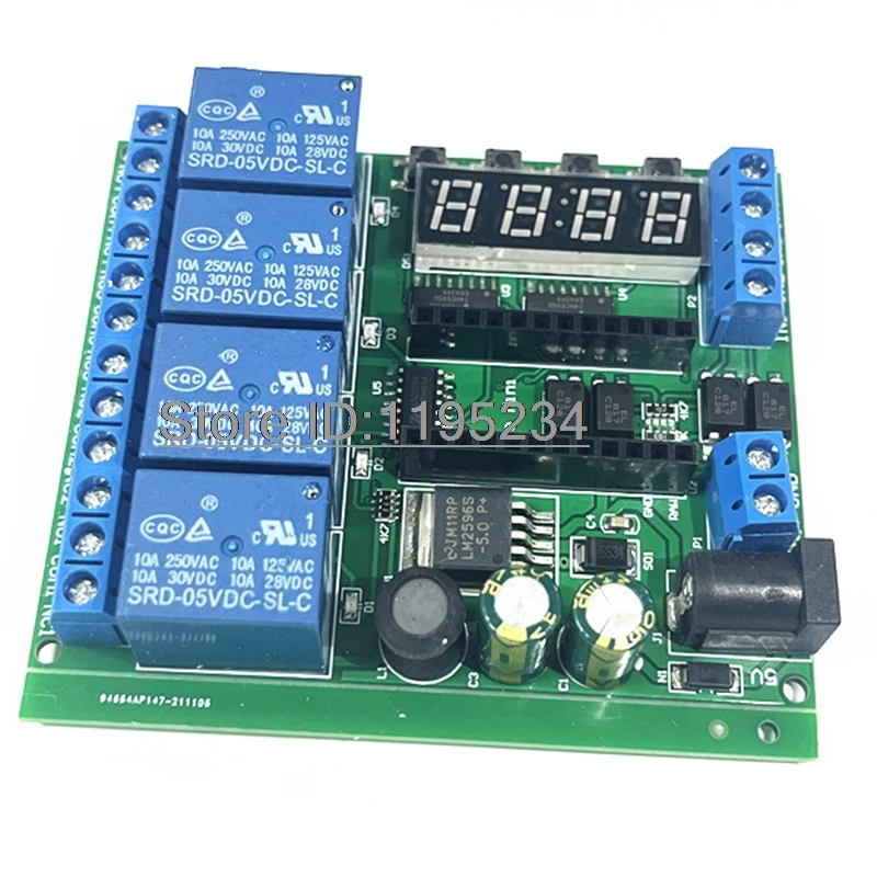 

IO22C04 DC 5-24V 4ch Pro mini PLC Board Relay Shield Module for Arduiuo LED Display Cycle Delay Timer Switch ON/OFF