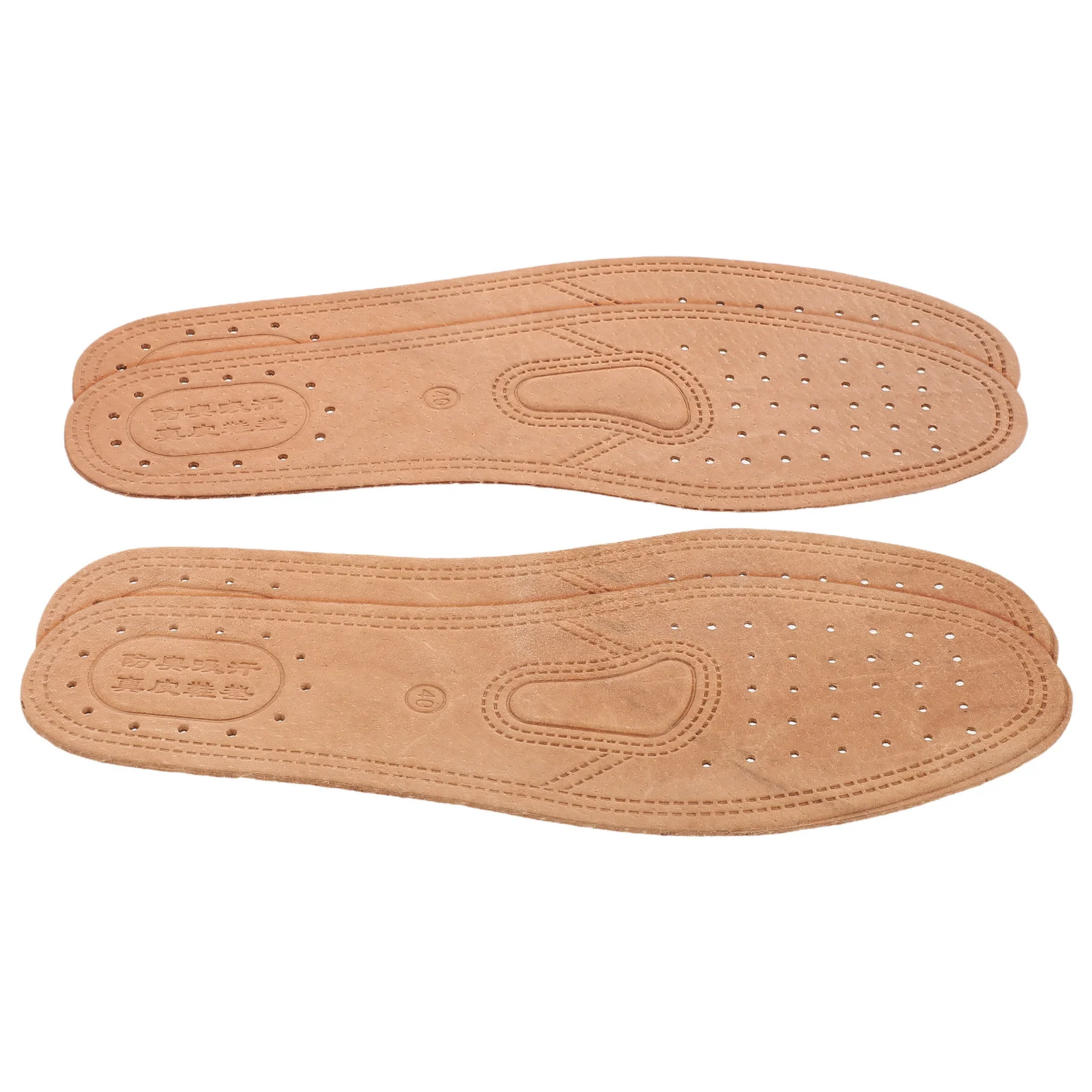 

2Pairs Breathable Sweat-Absorbing Shoe Insoles Soft Pigskin for Men Women Sports Daily Use Spring Summer Autumn Comfort Inserts