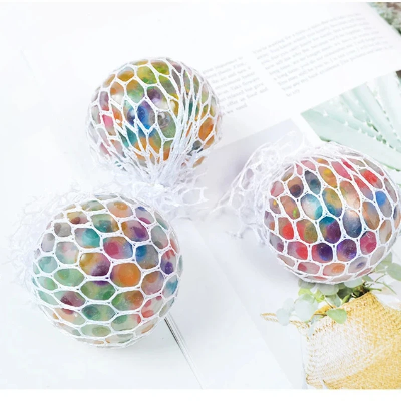 New Rainbow Sensory Stress Relieving Ball 3D Toy Unique Hand Gripping Crystal Ball Funny and Relieve Anxiety Office Classroom view 6