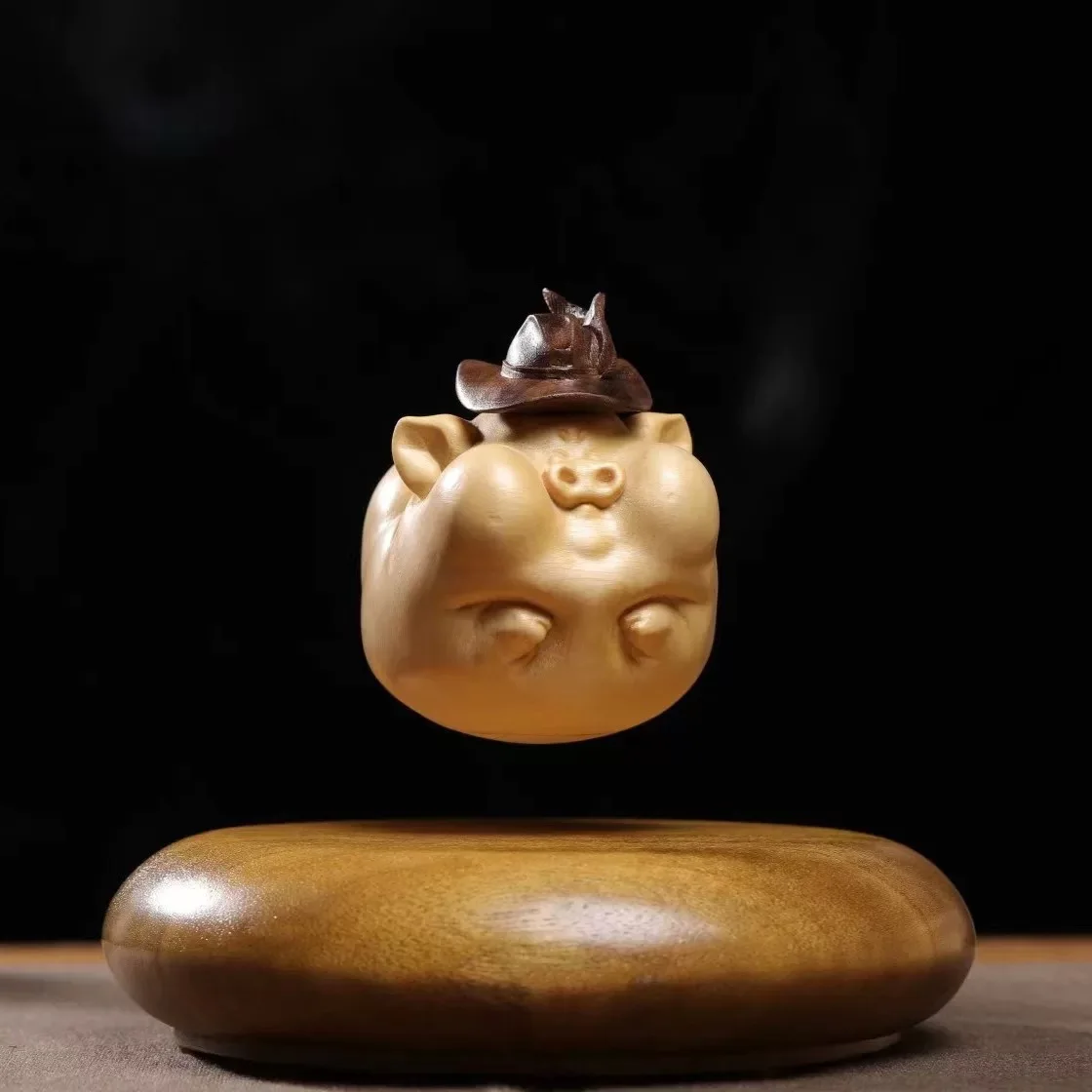 CZ Maglev Creative Flying Pig Twelve Zodiac Ornament Infinite Loop Hanging Rotating Office Ornament Two pieces start
