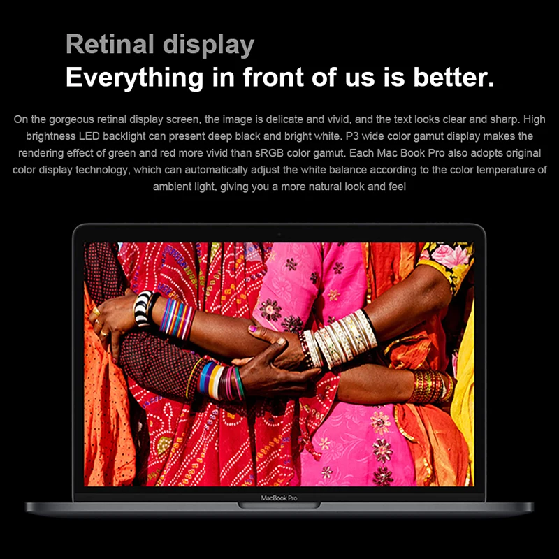 كمبيوتر محمول Pro مقاس 13.3 بوصة مزود بشريحة M1 وحدة معالجة الرسومات 8 النواة وشاشة Retina 16G-1TB وفتح بصمات الأصابع، كمبيوتر محمول أصلي جديد تمامًا