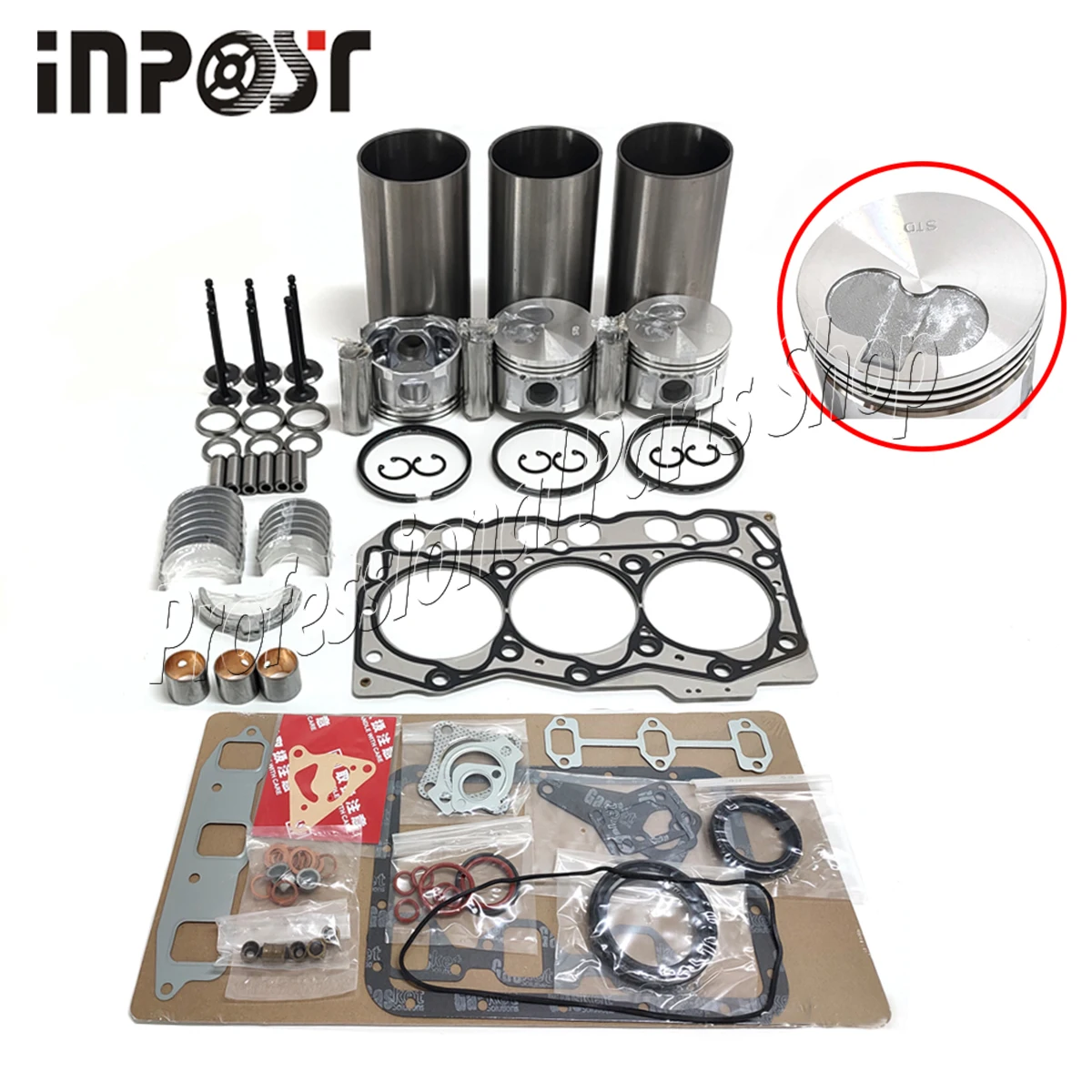 

3TNE68 3TNE68E 3TNE68C Overhaul Rebuild Kit fits for Yanmar Engine