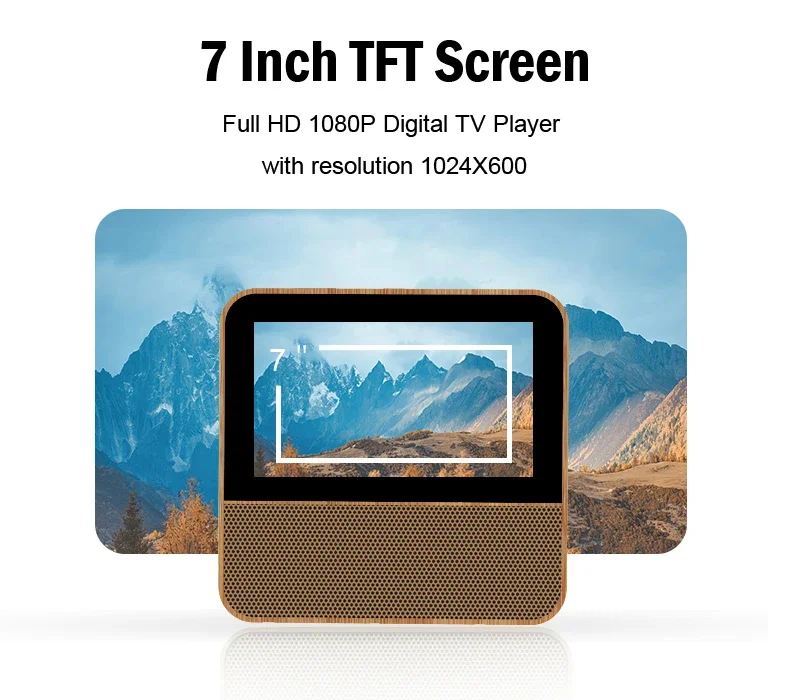 Mini TV portátil com display LED de 7 polegadas DAB + rádio FM reprodução USB MP4 música vídeo com áudio DSP