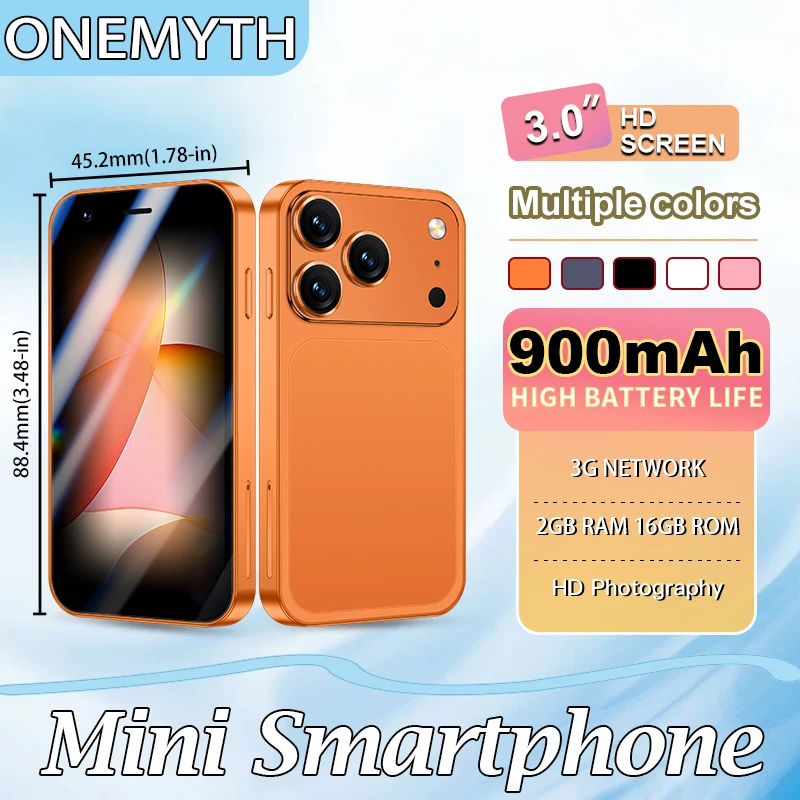 Mini Smartphone with 3.0-Inch Display, 3G WCDMA, Dual SIM Cards, GPS, Facial Recognition, And Android Operating System