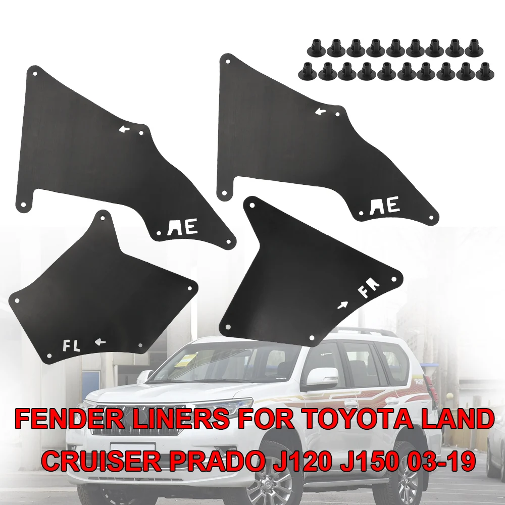 For Toyota Land Cruiser Prado 2003-09 Front Rear Car Mud Flaps Splash Guards Mud Flap Car Accessories 4pcs/set