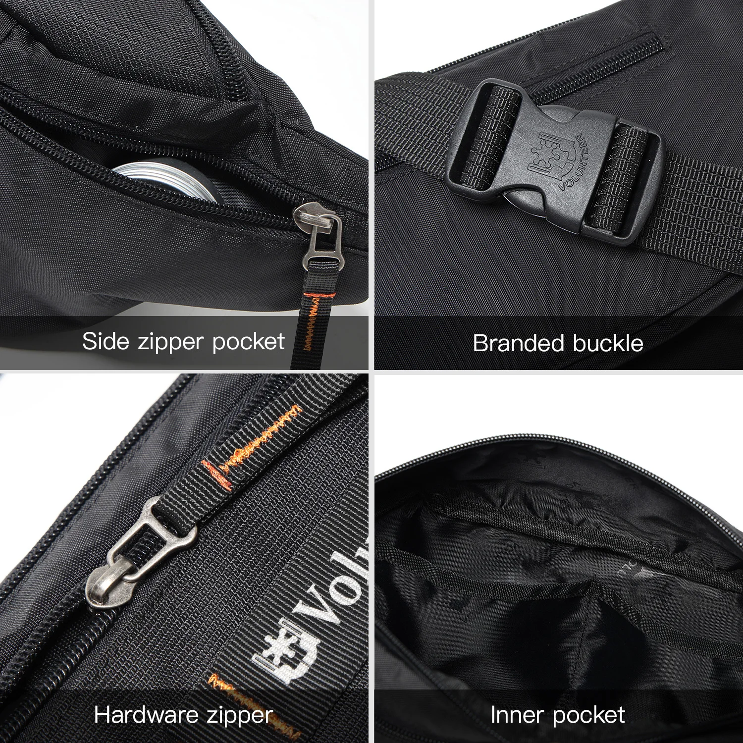 Volunteer Wasit Bag for Men 2024 New Phone Oxford Cloth Waterproof Adjustable Versatile Lightweight Casual Crossbody Bag 1835-09
