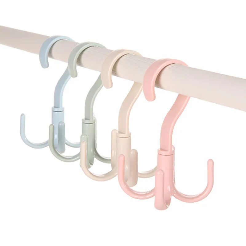 Space Saving Rotated Hanger Hooks Wardrobe Clothes Rack Hanger Organizer Bag Hanger Shoes Belt Scarf Hanging Rack Closet Hanger