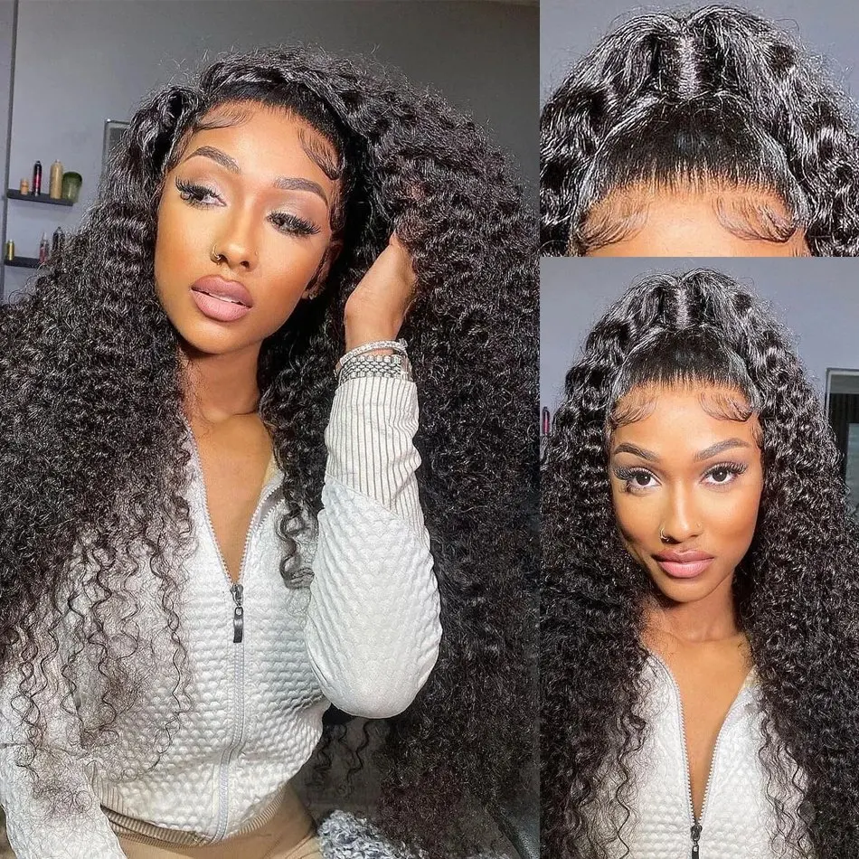 Rosabeauty 13x4 Lace Front Human Hair Wig 13X6 Deep Wave  150 Density 40 Inch 5X5 Glueless Ready To Go Curly Wig For Women