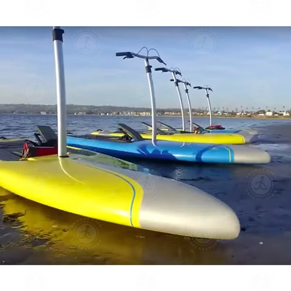 Pedal power surfboard - quick release pedals for personal use
