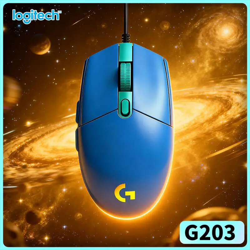 

Logitech G203 LIGHTSYNC Gaming Mouse 8000 DPI Adjustable RGB Backlight 6 Buttons On-Board Memory PC Mac Fast