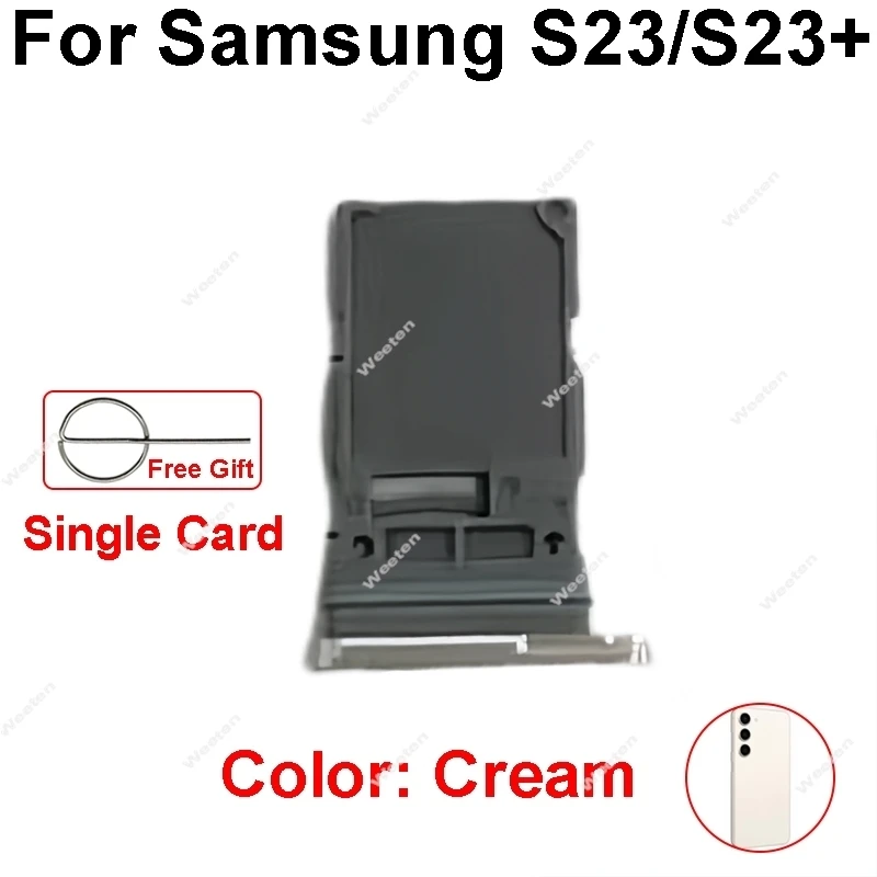 Suporte de slot para cartão sim, para samsung galaxy s23 s23 + plus s23 ultra sim leitor bandeja soquete adaptador peças de reposição