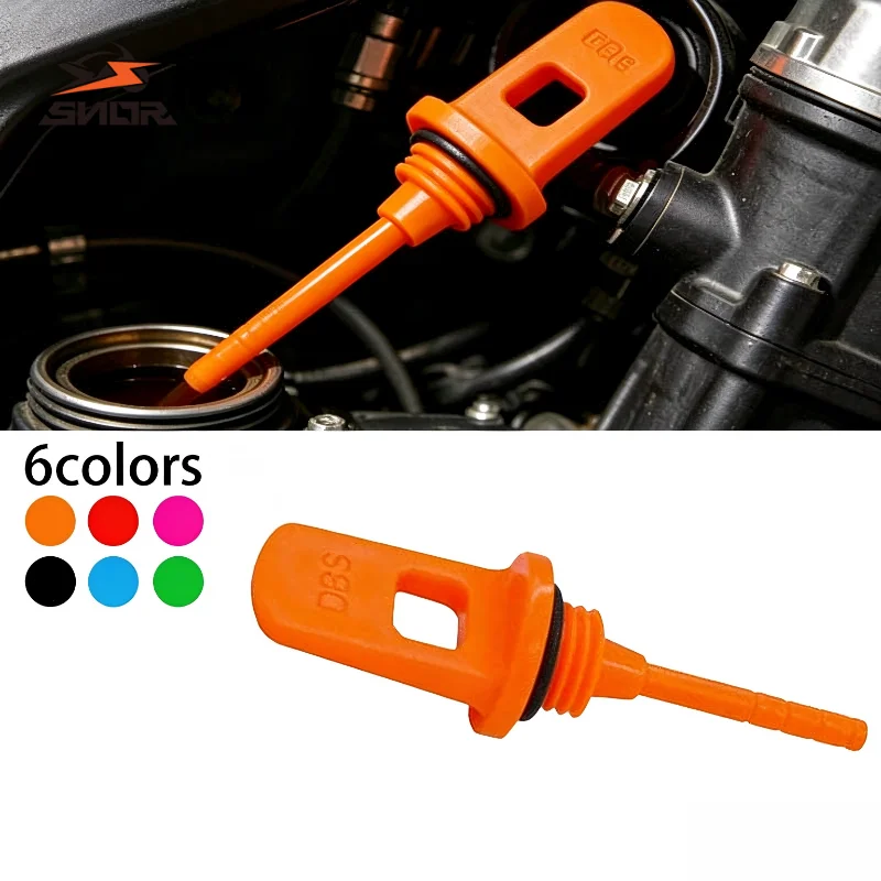 SNOR Motorcycle Oil Dipstick Cap For JOG Jog GY6 RSZ Scooter Moped Dirt Bike Engine Oil Level Gauge Cover Modification Parts