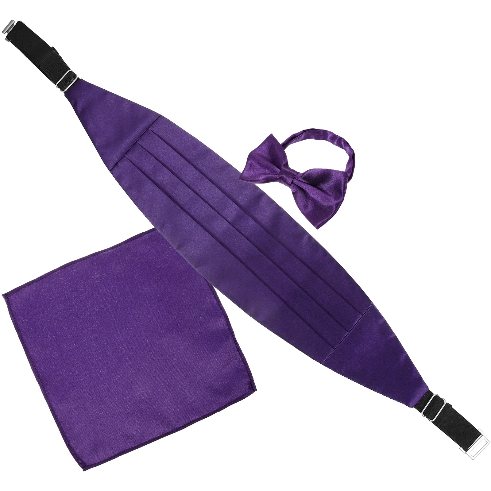 1 مجموعة الرجال الزفاف زي الاكسسوارات ربطة القوس فيونكة Cummerbund منديل السلس الساتان مطابقة مجموعة للمناسبات الرسمية سهرة #4