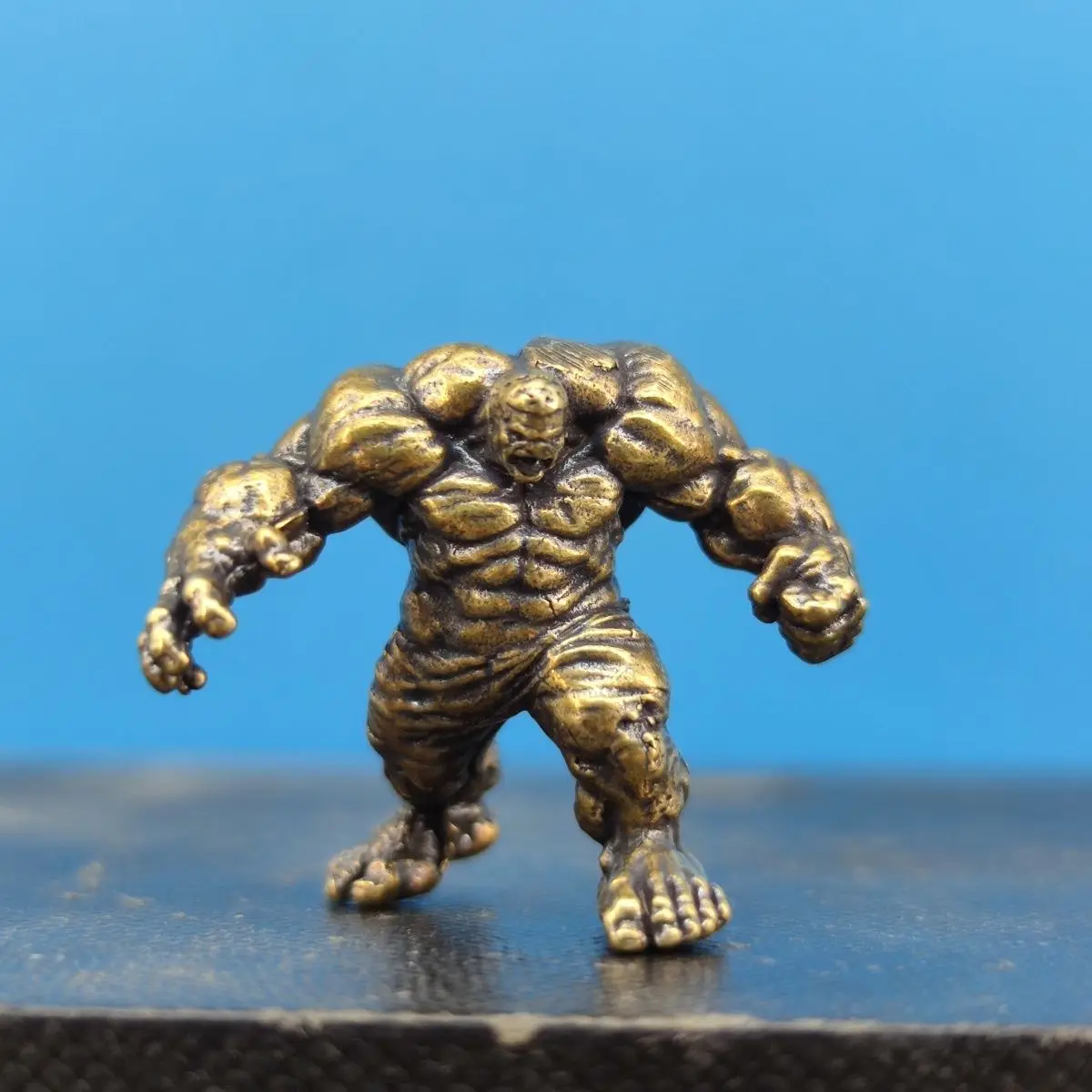 25x31mm Solid Copper Strong Muscle Man Metal Model Sculpture Model DIY Coloring Figurine Miniature Decoration Crafts