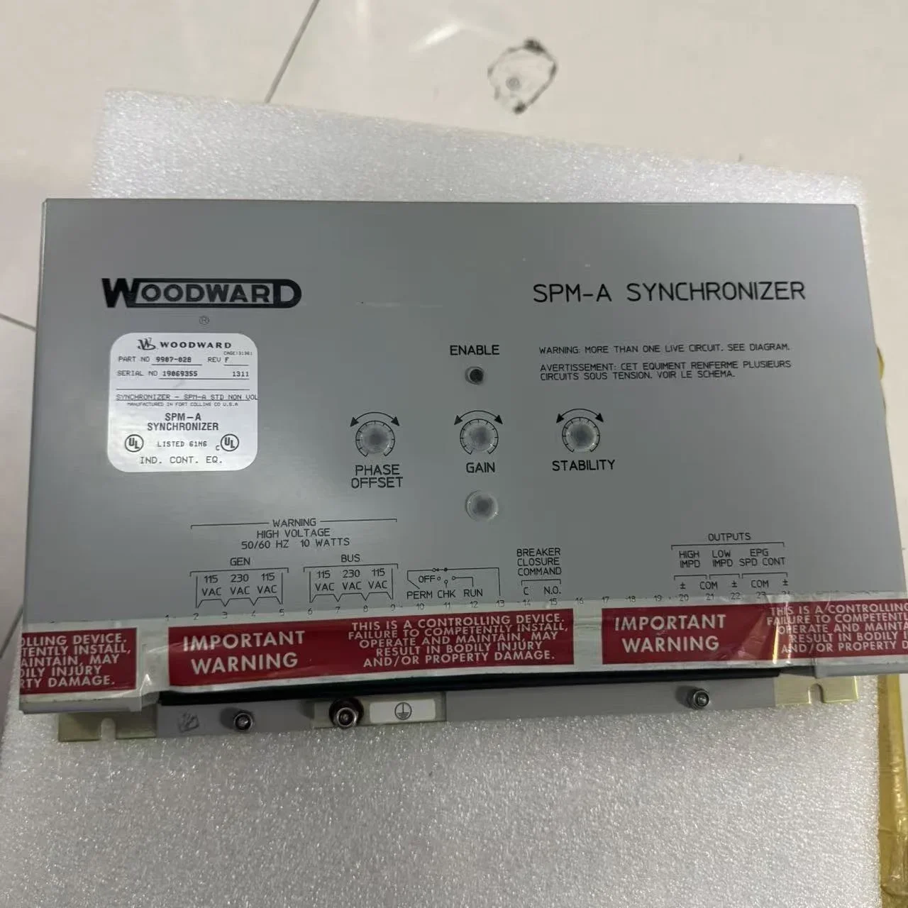 WOODWARD 9907-028 SPM-A SYNCHRONIZER