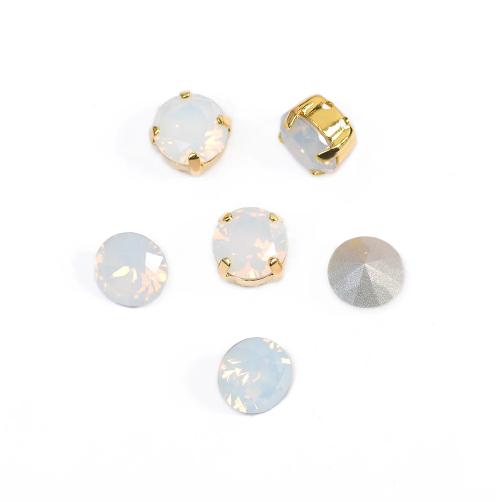 Weißer Opal Nähen auf ausgefallene Strass steine, DIY Näh zubehör, Zubehör Dekoration Glasperlen, Pointback-Kristalle für Kleidungs stück – Detail 5