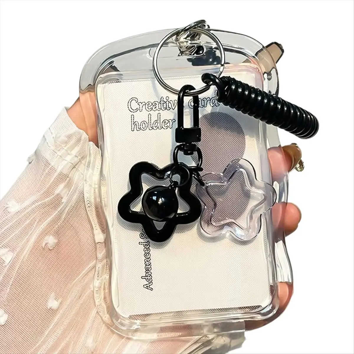 MALL Photocard Holder Transparent Card Holder Keychain Photo Sleeves Bus Card Student Card Case Photo Protector