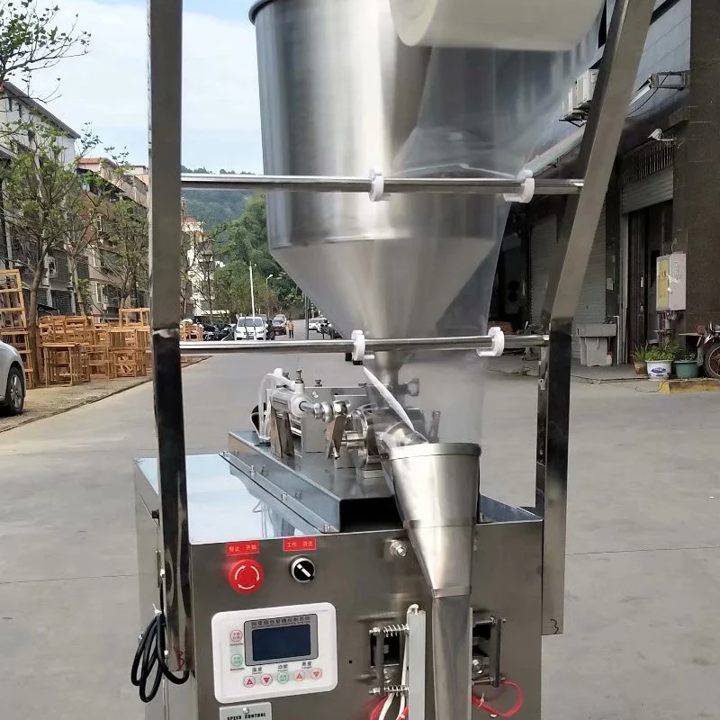 

Многофункциональная упаковочная машина для полуфлюидных продуктов с трехсторонней, задней и четырехсторонней запайкой, автоматическая