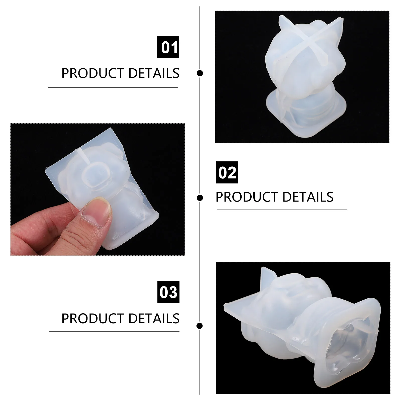 

2pcs 3D Pig Diy Silicone Animal Casting Ornament Making Craft Molds Durable Friendly Parent Activity Desktop Decor