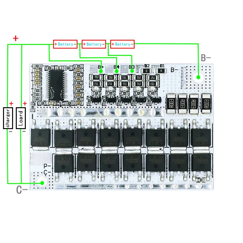 3s/4s/5s Bms 12v 16.8v 21v 3.7v 100a Li-ion Lmo Ternary Lithium Battery Protection Circuit Board Li-polymer Balance Charging