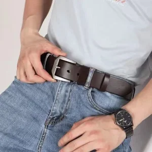100% autêntico masculino clipes de cinto de couro cobre fivela automática moda estilo casual negócios versátil simples high-end sentir 8 principais vendas fivela cobre - №4