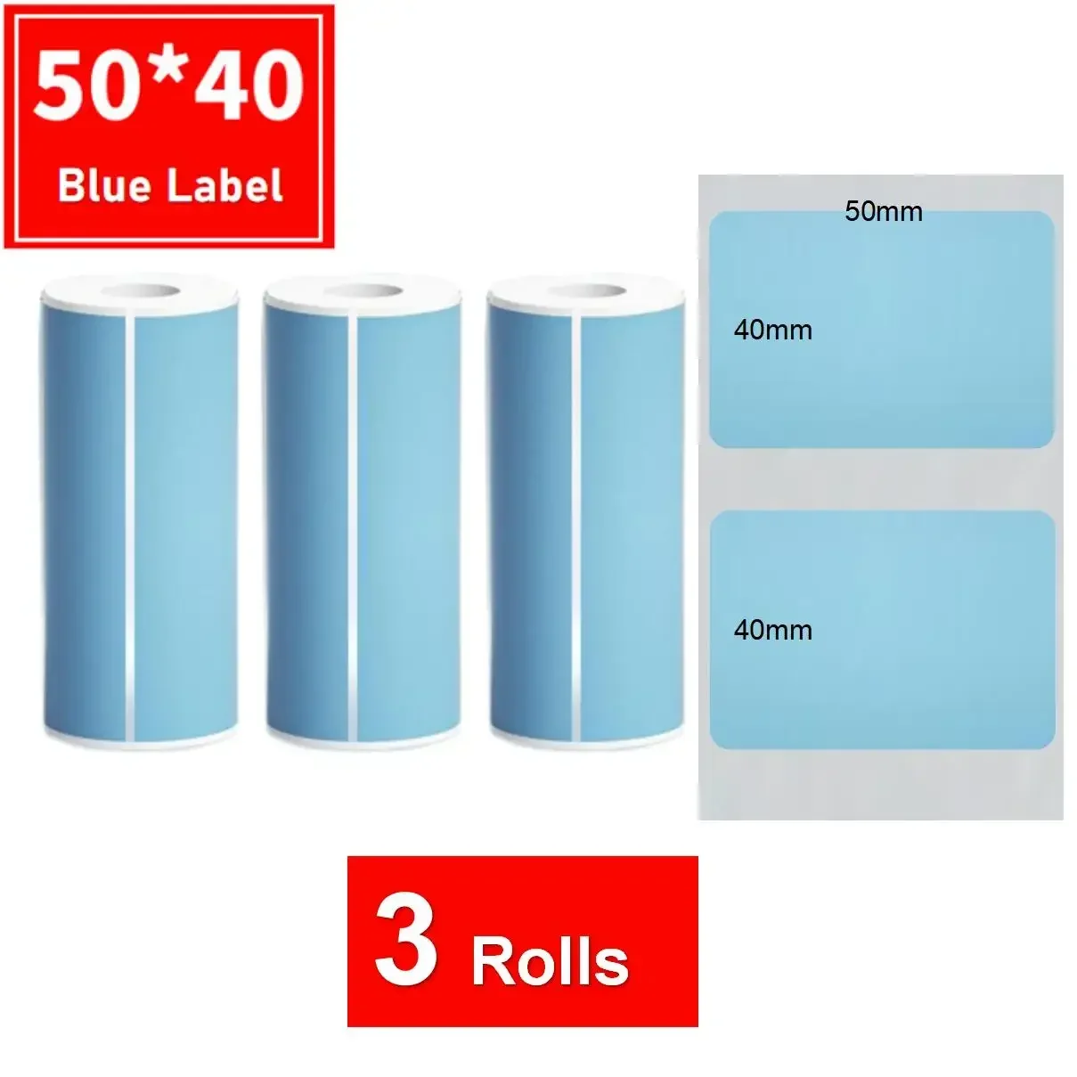 3rolls 50X40 BLUE