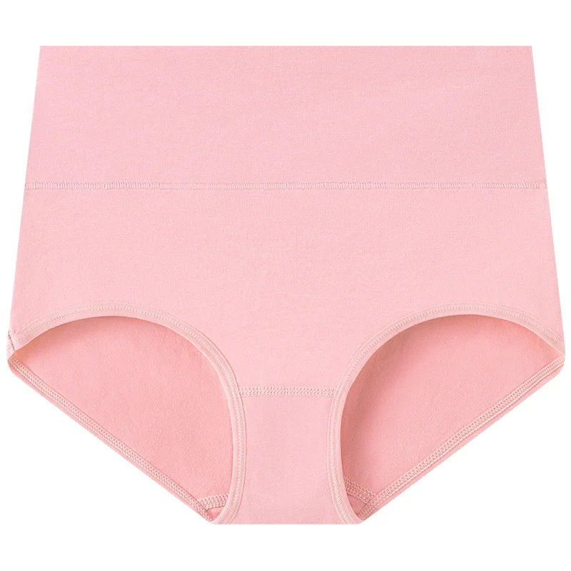 5 Stück Damen-Höschen mit hoher Taille, Baumwolle, Übergröße, Shaper, einfarbig, atmungsaktiv, Bauchunterstützung, Unterwäsche, sexy Dessous für Damen – Detail 9