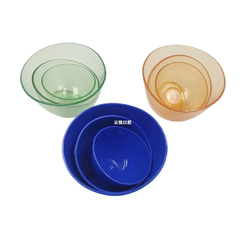 3Pcs Gypsum Mixing Bowl, Transparent Leather Bowl, Colored Silicone Soft Bowl, Soft Rubber Bowl
