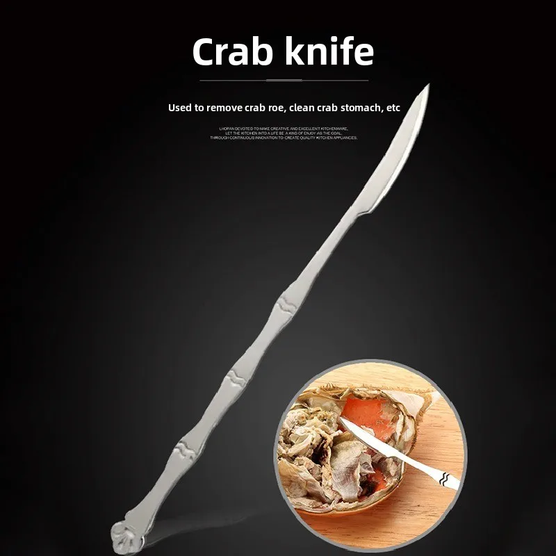 Stainless Steel Seafood Cracker Tool, Crab Claw Cracker with Seafood Picks, Multi-functional Nut Cracker for Walnut, Almond