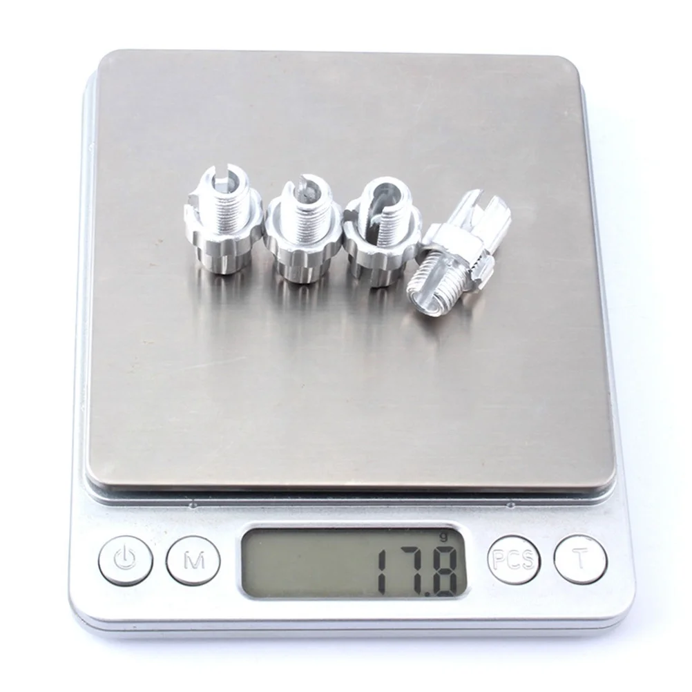 

4pcs M10 Aluminum Brake Cable Adjuster Screw For Bike Brake Handle Silver Lock Ring Compatible With Bicycle Brakes Accessories