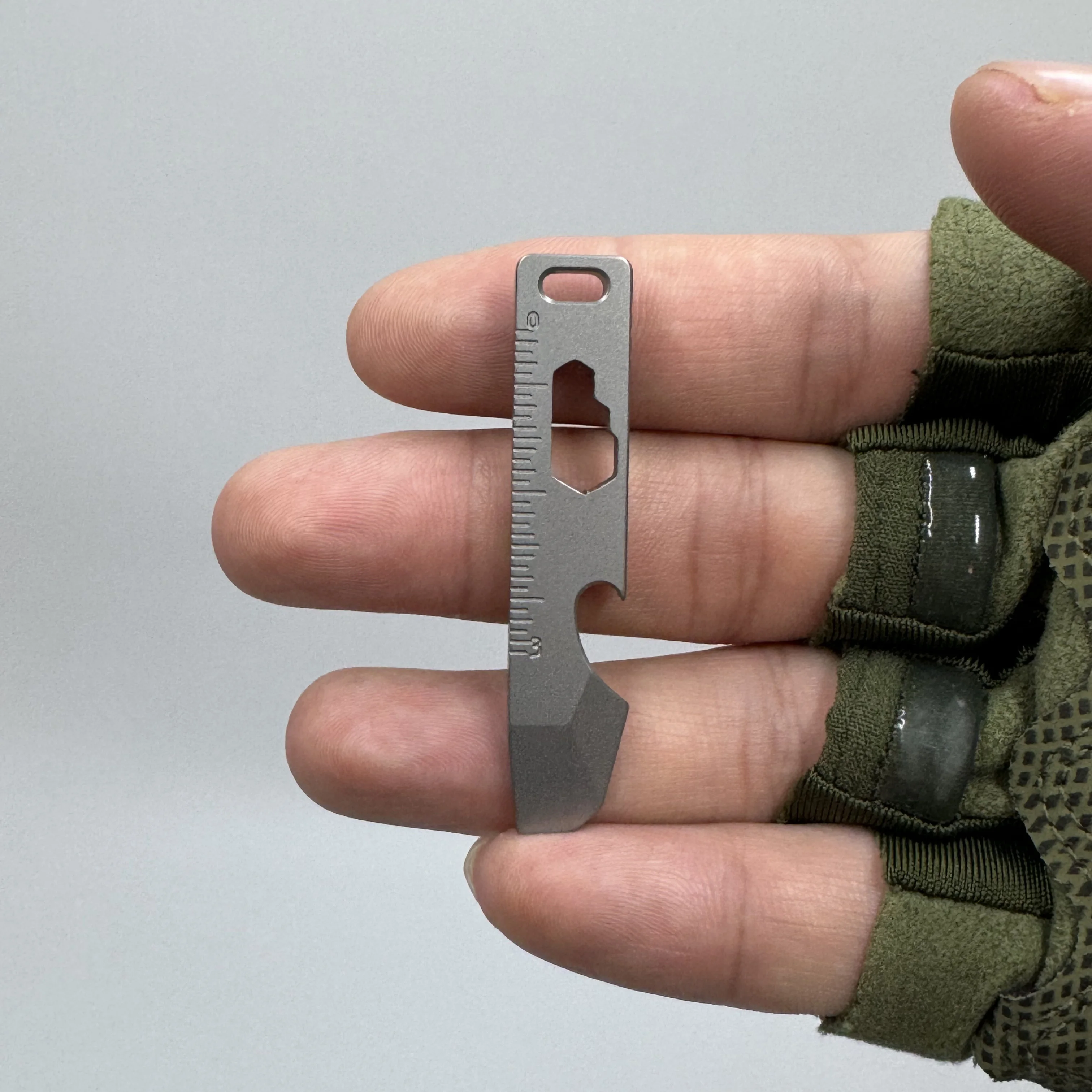 Mini TC4 Titanium alloy crowbar Opener Graduated hex wrench Keychain Multi-functional camping equipment EDC outdoor tools