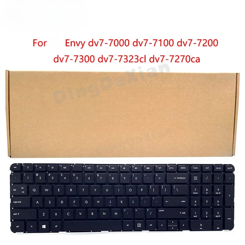 

D+Replacement Keyboard Compatible with HP Envy dv7-7000 dv7-7100 dv7-7200 dv7-7300 dv7-7323cl dv7-7270ca Series Black US