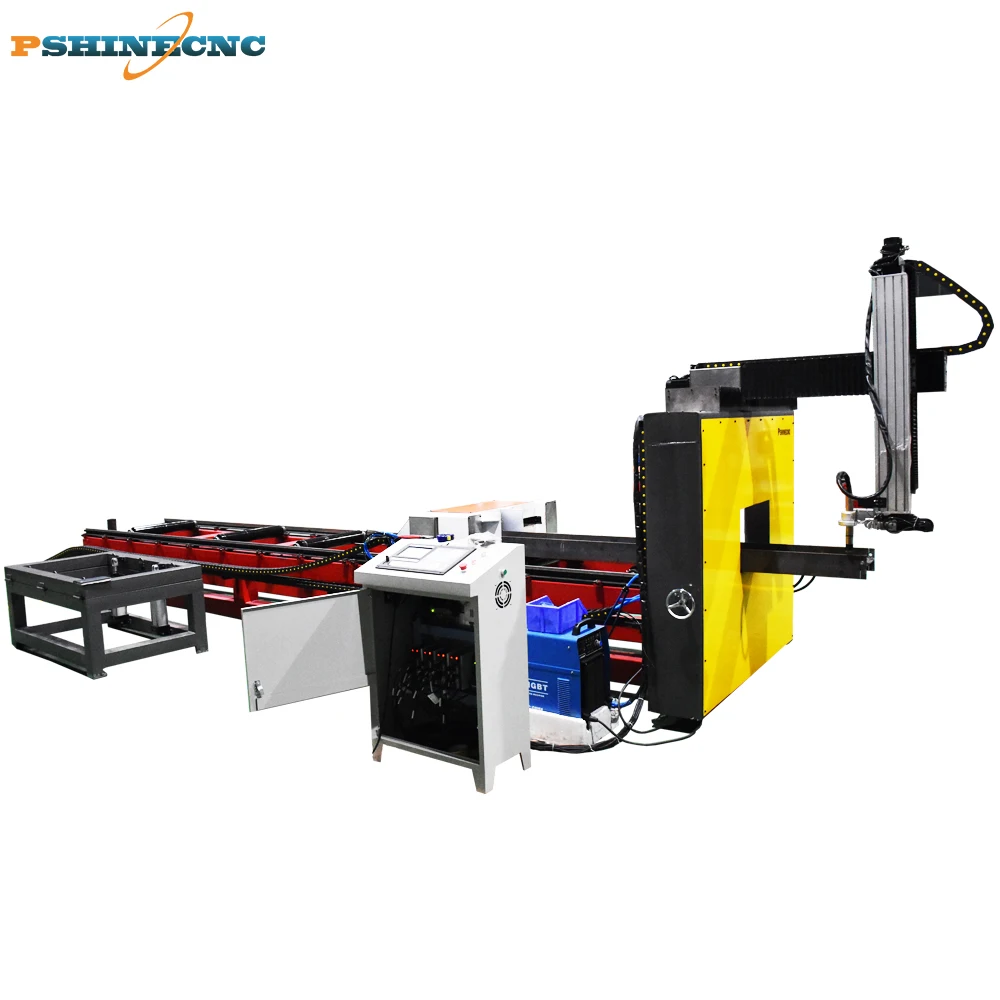 H Beam Plasma Fiber Laser Cutting Machine Gantry Type 12m Servo Motor Starfire Control Five Axis Automatic New