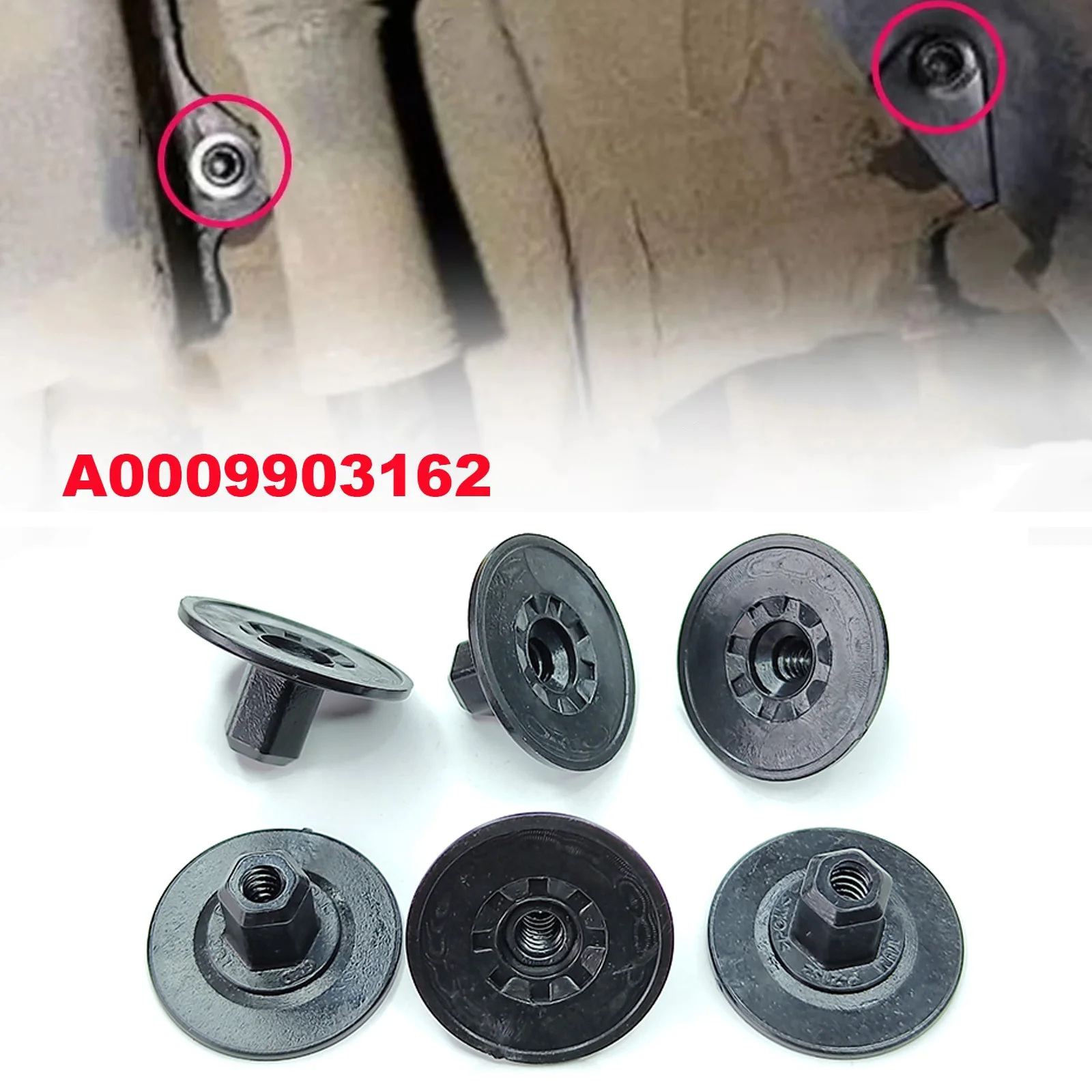 Underbody Trim Hexagon Collar Nut Fixing Clips Fender Liner Nut Cap Holder Heat Insulation Cushion Plastic Rivets For Audi VW