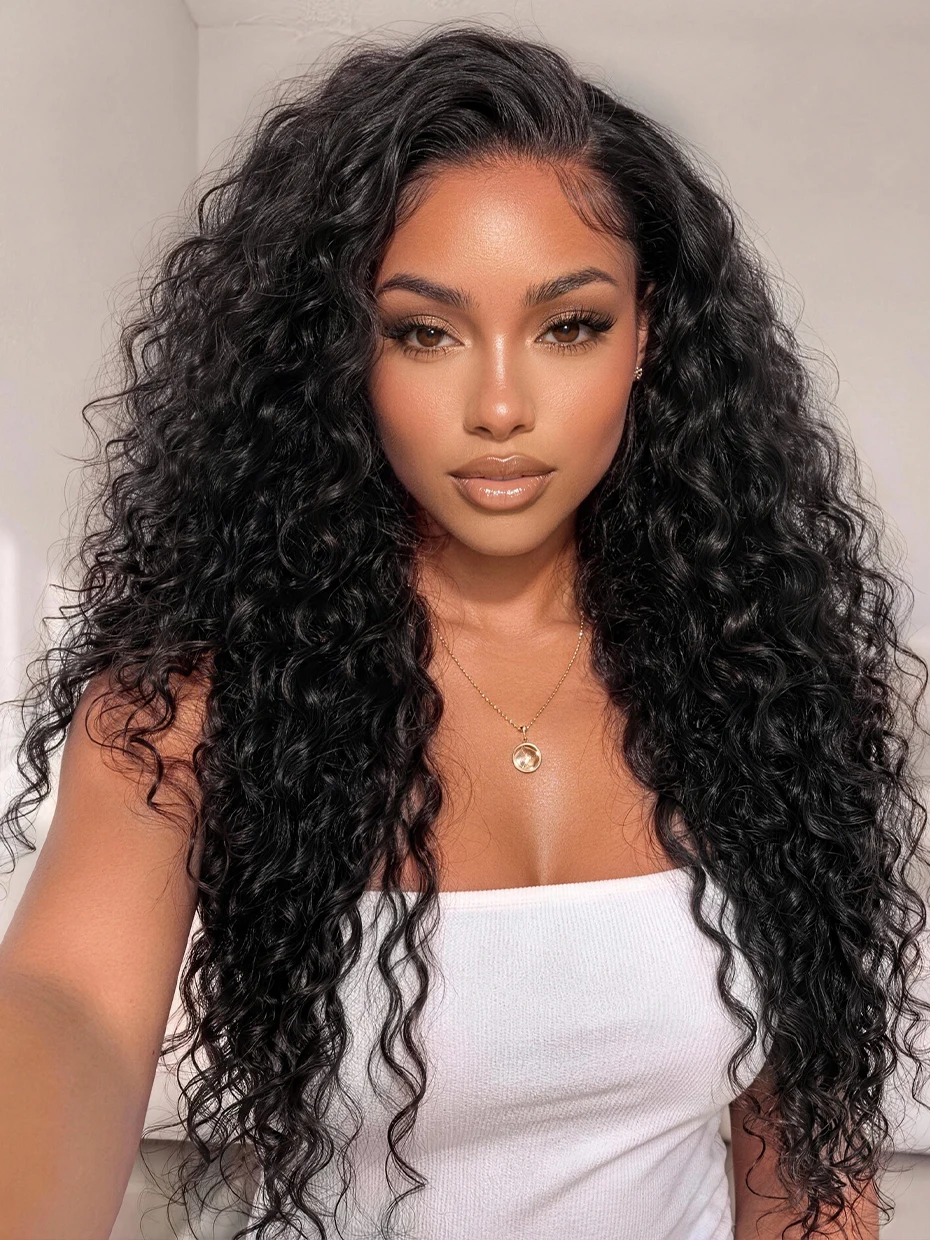 Vietnamese 13x6 13x4 Lace Frontal Wigs Water Wave Raw Human Hair 20 22 Inch Curly Human Hair 5x5 2x6 Lace Closure Glueless Wig