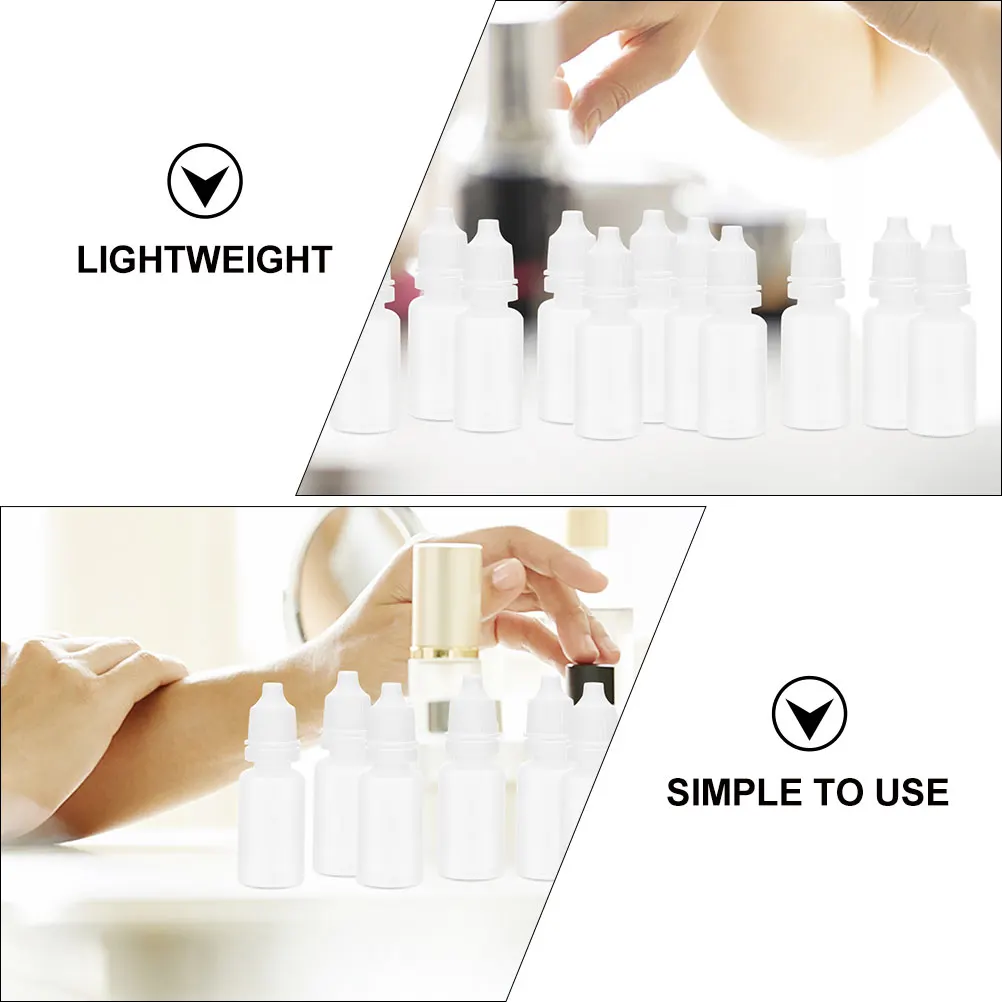 

60Pcs Travel Eye Dropper Bottles Leak Proof Empty Plastic Squeezable Liquid Dispenser Bottles 10Ml Portable Squeezable Dropper