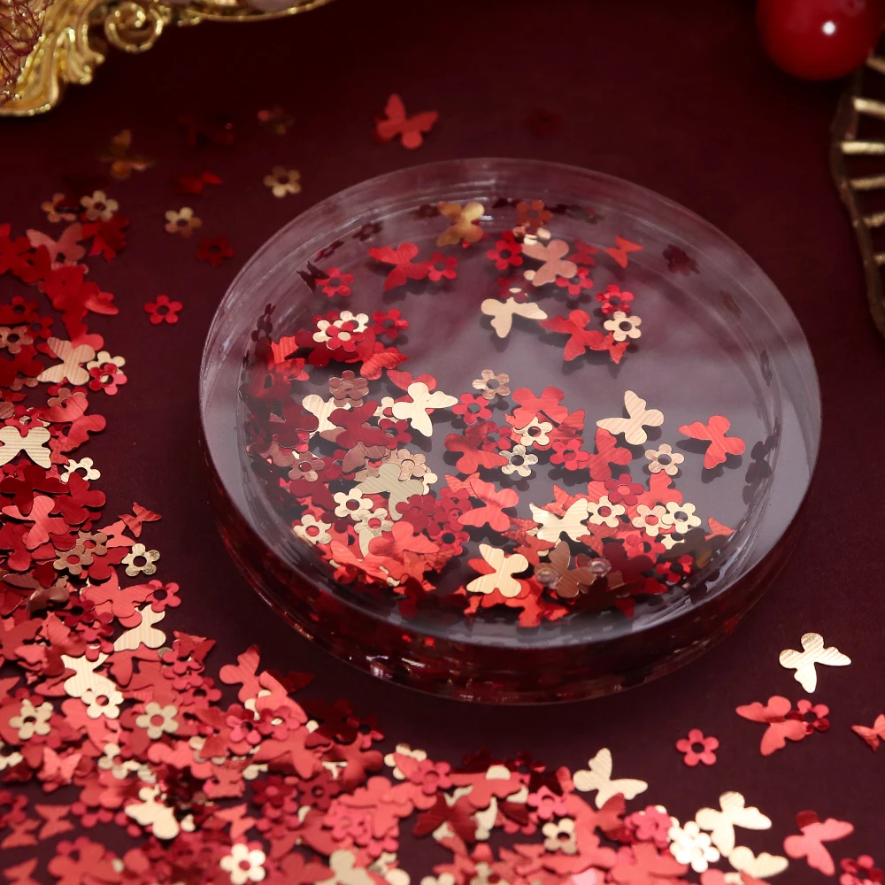 5g Vintage Flower Butterfly Resin Filling Sequins New Chinese Style Glitter Epoxy Resin Mold Filler Wedding Gift DIY Accessories