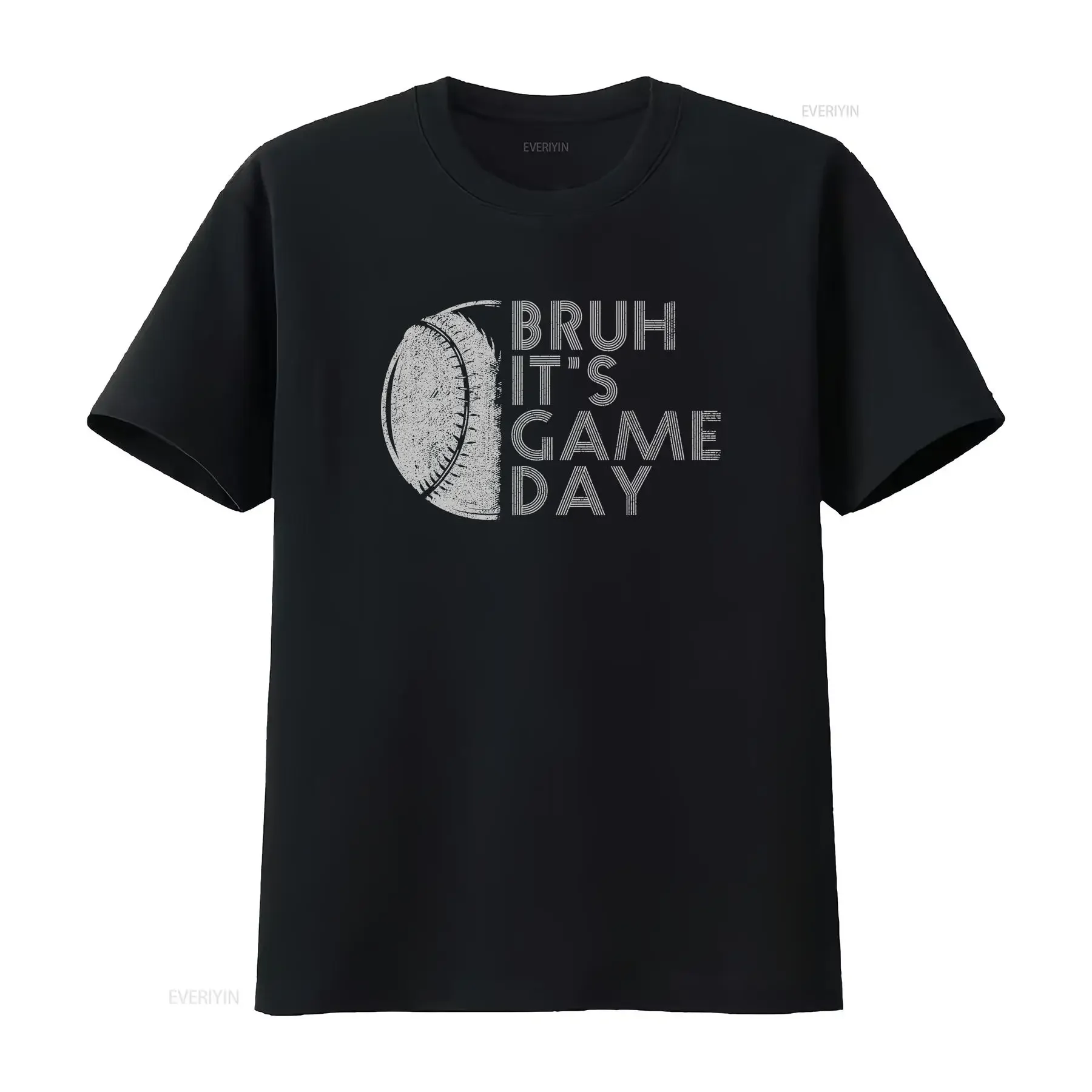 Bruh It's Game Day Baseball Lover Player T Shirt vintage Washed Stylish Top For Everyday Wear homme Unisex Soft streetwear