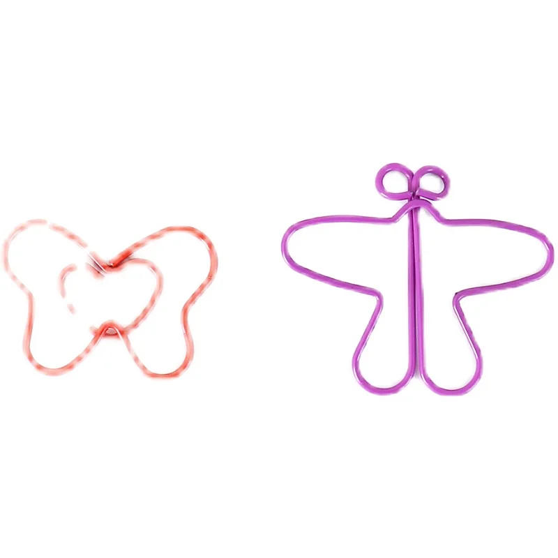 Butterfly Shape Paper Clip Color Cute Clip Paperclip Spring Office Stationery Bookmark Cute Paper Clips Decorative Planner Clips