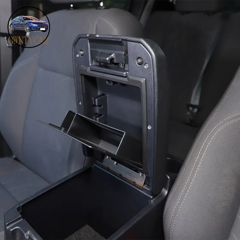 For Toyota Tacoma 2016-2022 ABS Matte black Central Control Armrest Box Hidden Storage Box Privacy Storage Box Car Accessories