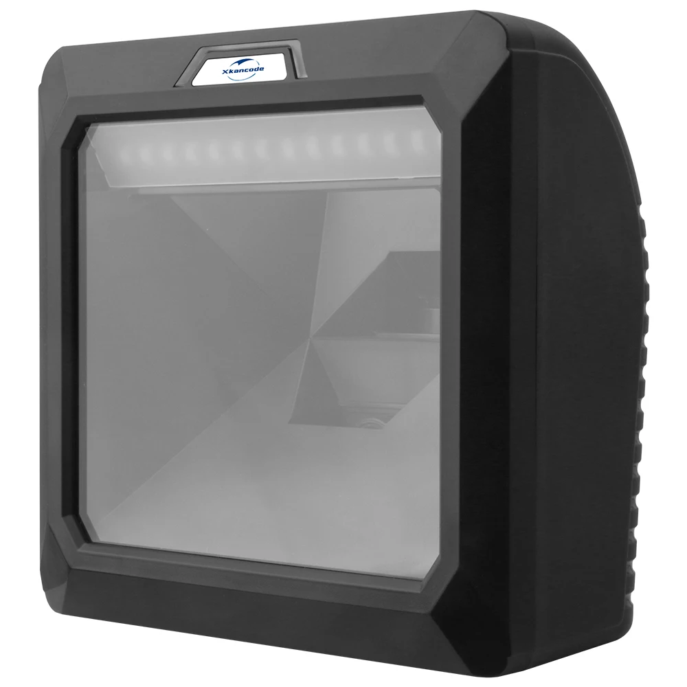 Xkancode 2D Hands-free Desktop Barcode Reader for Supermarket Retail Store Check-out Goods 2D QR Code Hands-free Barcode Scanner