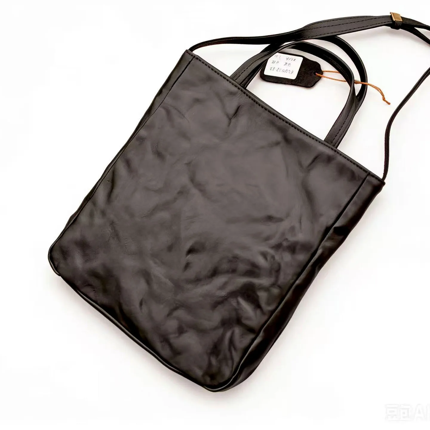 AETOO High-end ultra-flattering pleated mobile phone bag with genuine leather on the front, single shoulder strap, diagonal cros