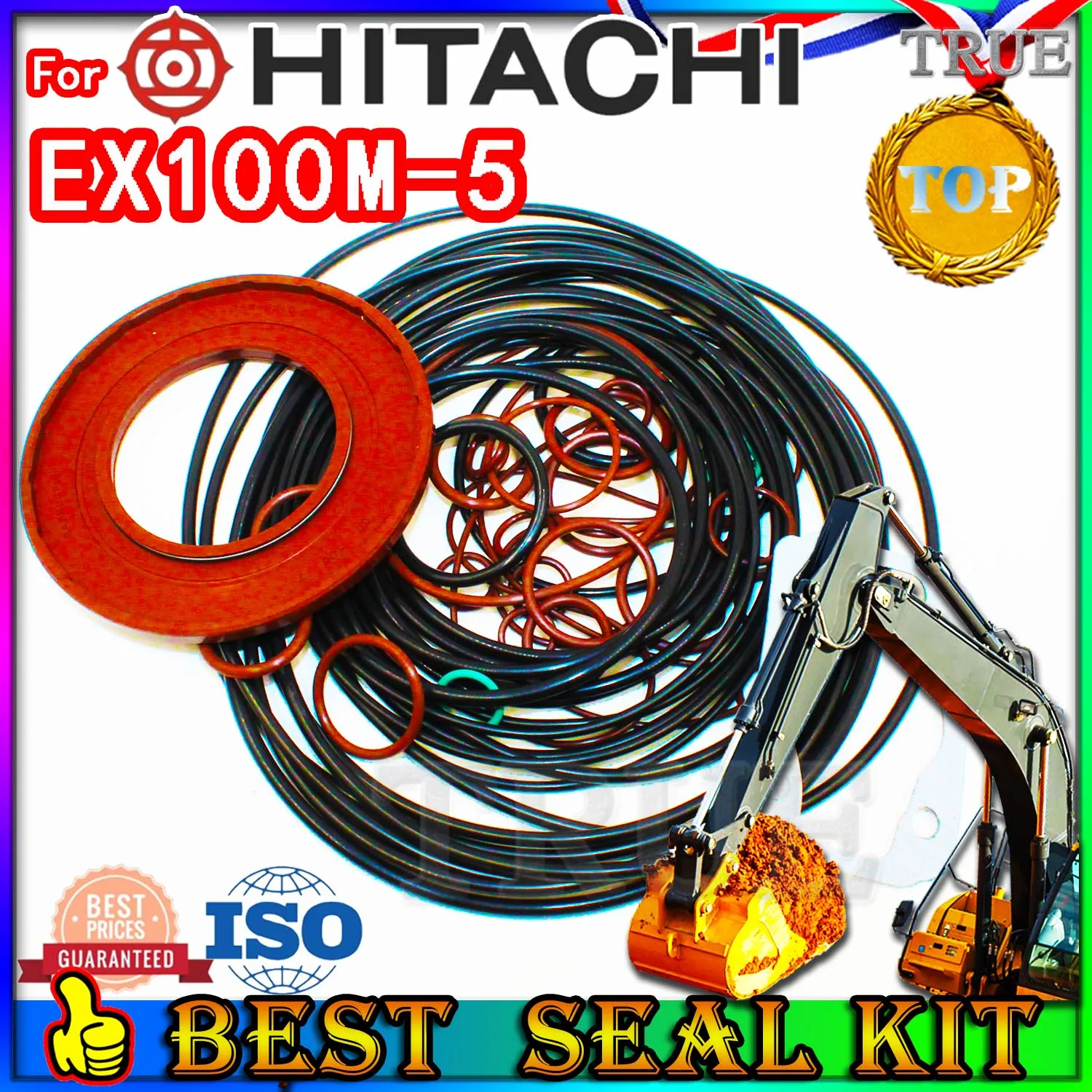 For Hitachi EX100M-5 Oil Seal Repair Kit Boom Arm Bucket Excavator Hydraulic Cylinder Hit EX100M 5 Best Reliable Mend proof Foot