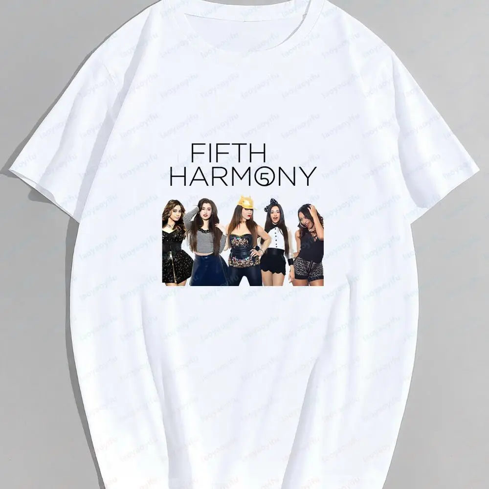 Fifth Harmony - Camiseta de algodão com estampa universal masculina e feminina, estilo streetwear original, música pop moderna, manga curta