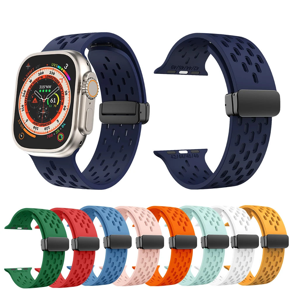 

Strap for Apple Watch Band 42mm 44mm 45mm 49mm Midnight Blue Man Bracelet for IWatch Bands Series 9 8 7 6 5 4 3 2 1 Women strap