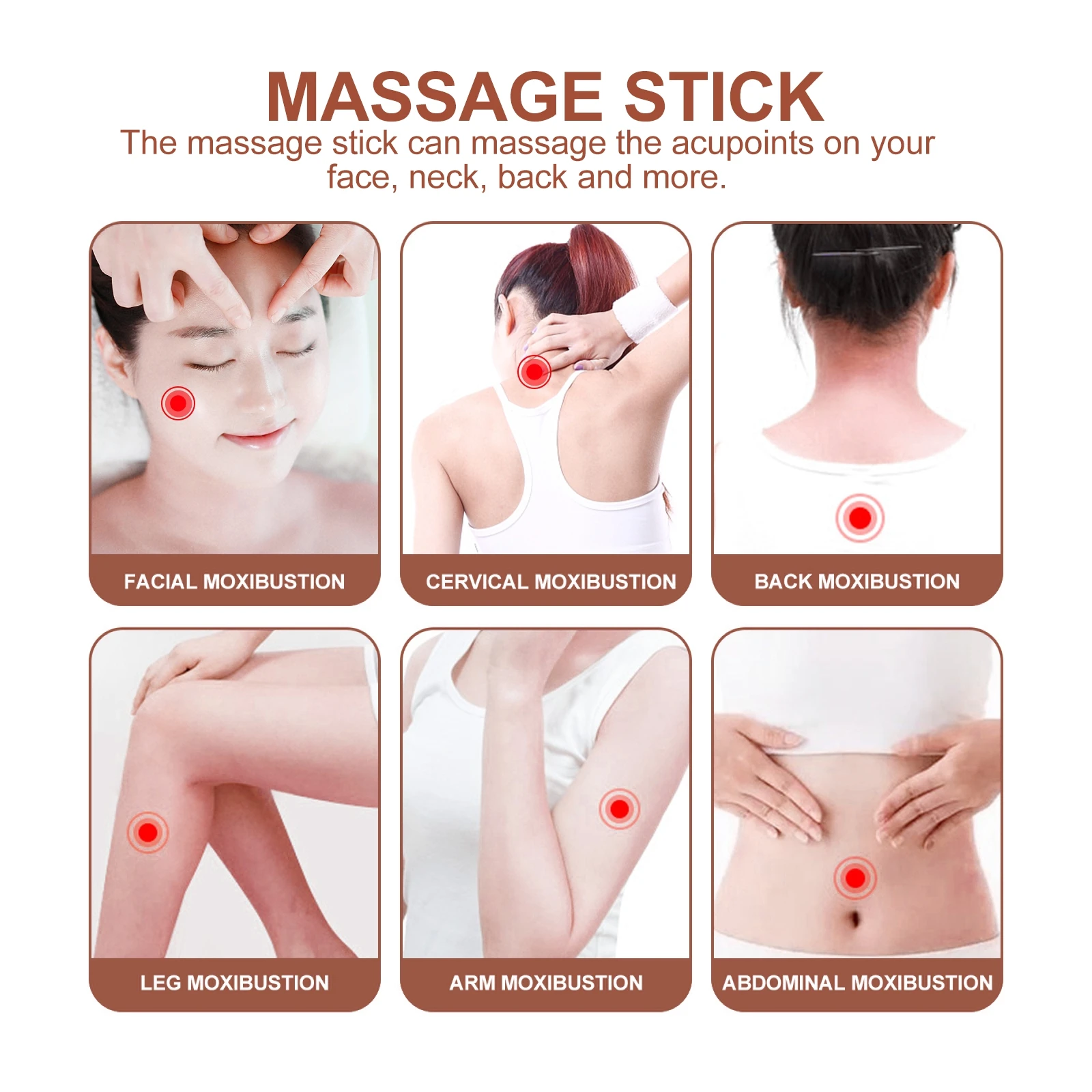 

Портативный массажный стержень, массажер для акупунктурных точек, буковый материал, прочный, компактный размер, простой в использовании для лица, шеи, спины и многого другого